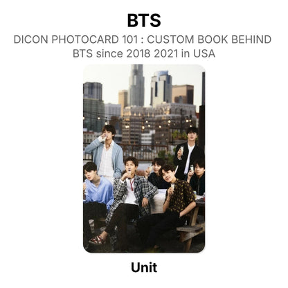 BTS DICON PHOTOCARD 101 : CUSTOM BOOK BEHIND BTS since 2018 2021 in USA virallinen Photocard