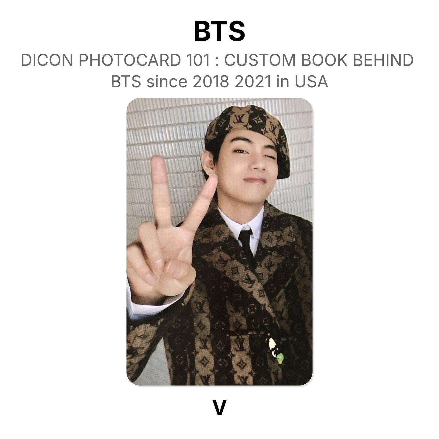 BTS DICON PHOTOCARD 101 : CUSTOM BOOK BEHIND BTS since 2018 2021 in USA virallinen Photocard