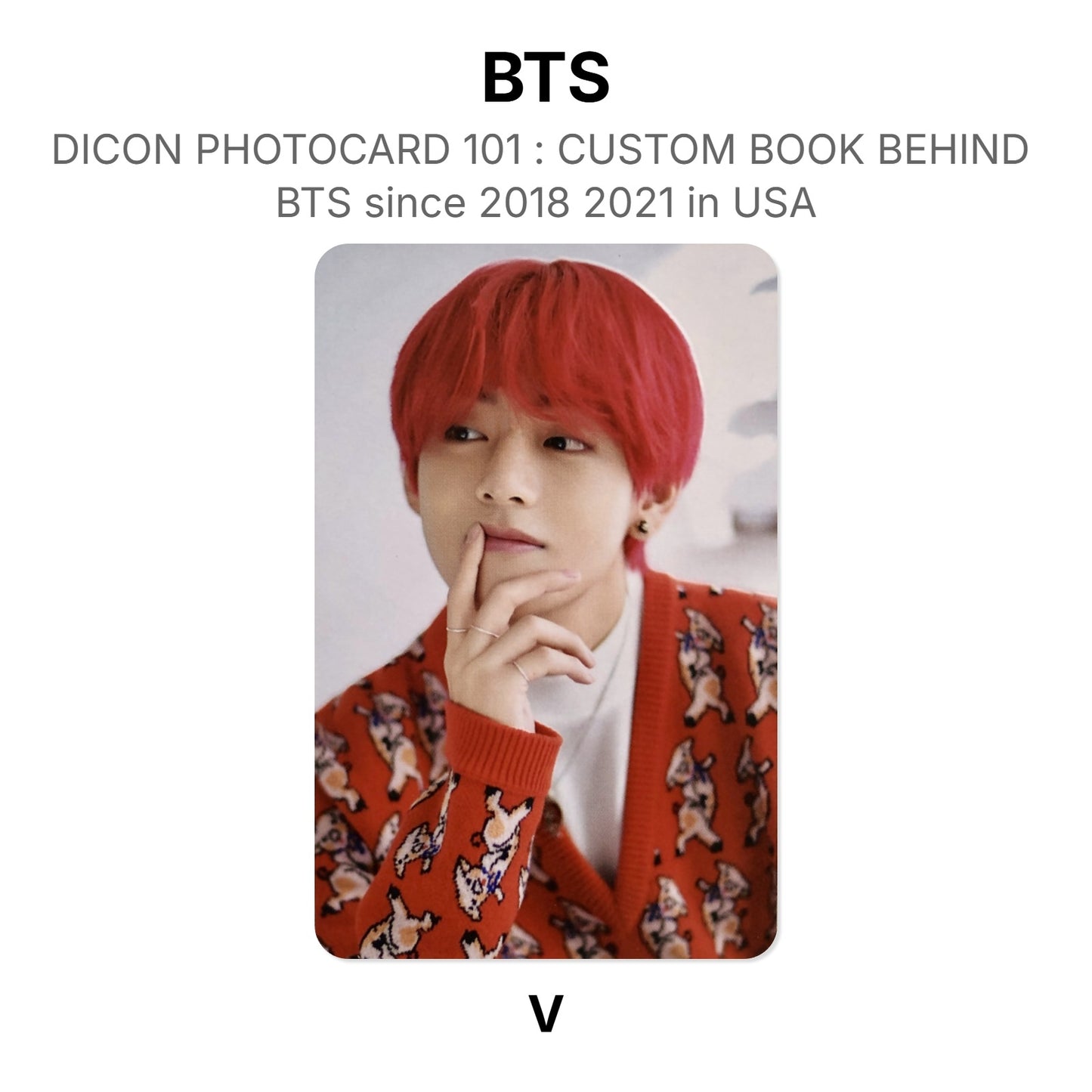 BTS DICON PHOTOCARD 101 : CUSTOM BOOK BEHIND BTS since 2018 2021 in USA virallinen Photocard