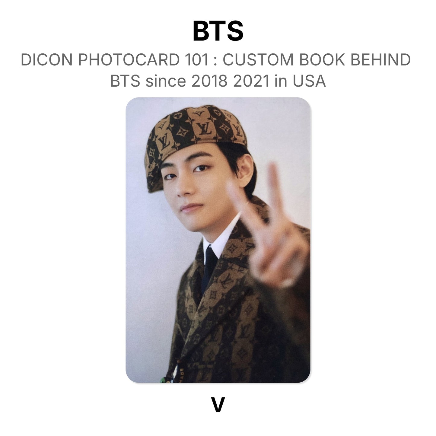 BTS DICON PHOTOCARD 101 : CUSTOM BOOK BEHIND BTS since 2018 2021 in USA virallinen Photocard