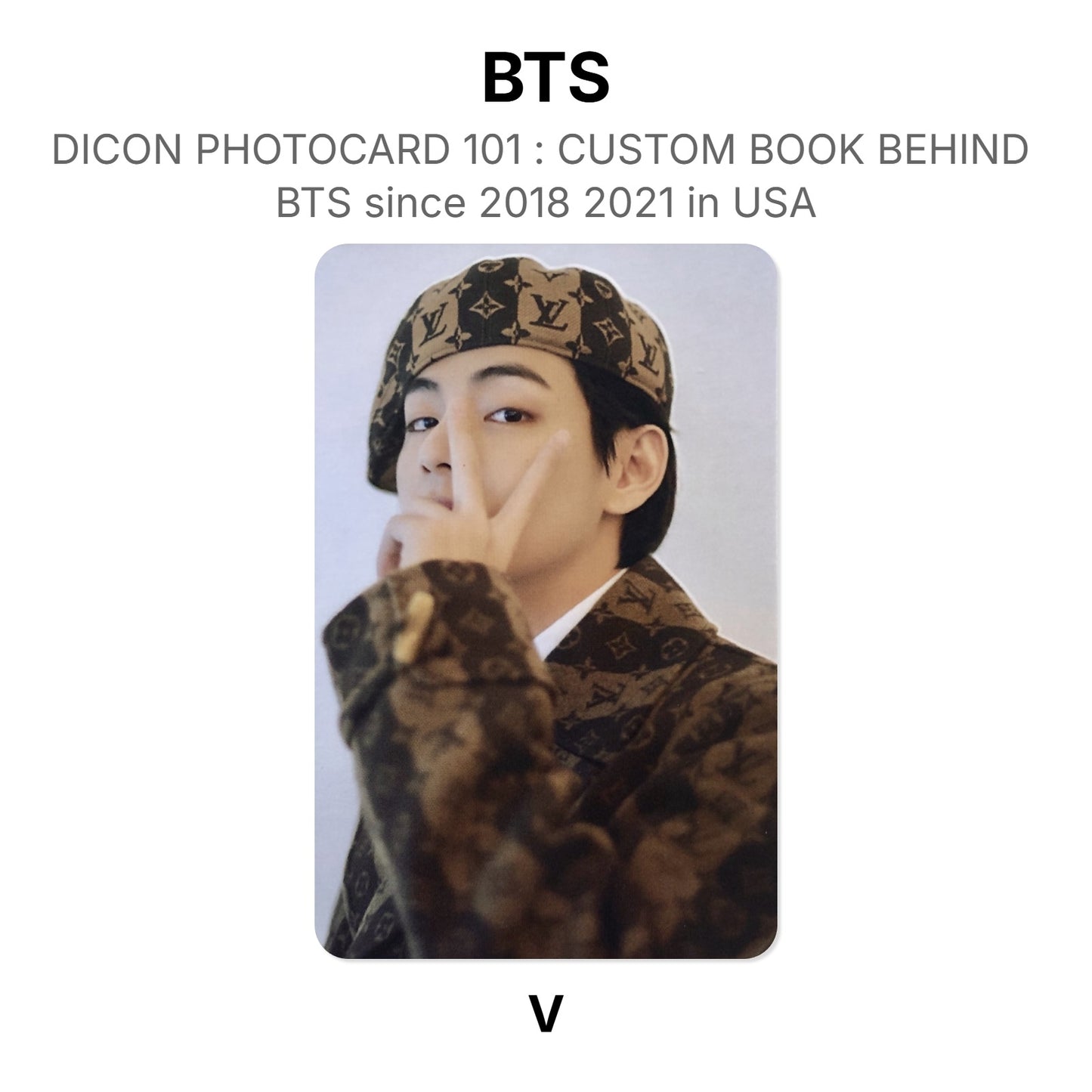BTS DICON PHOTOCARD 101 : CUSTOM BOOK BEHIND BTS since 2018 2021 in USA virallinen Photocard