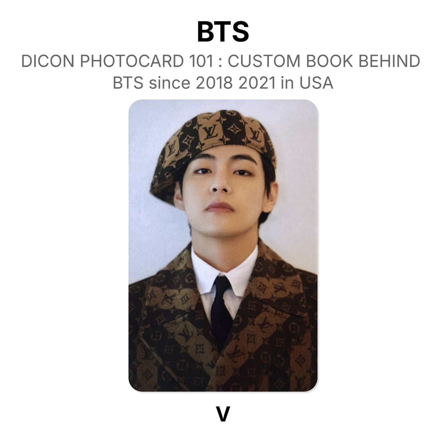 BTS DICON PHOTOCARD 101 : CUSTOM BOOK BEHIND BTS since 2018 2021 in USA virallinen Photocard