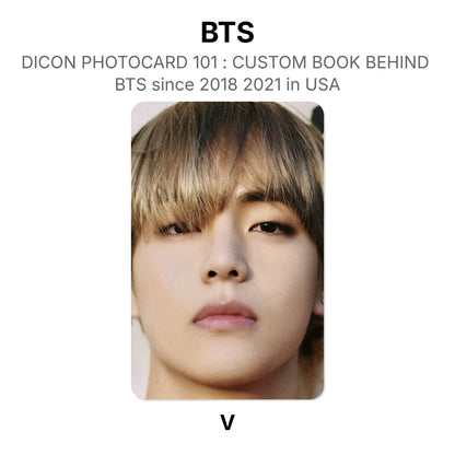 BTS DICON PHOTOCARD 101 : CUSTOM BOOK BEHIND BTS since 2018 2021 in USA virallinen Photocard
