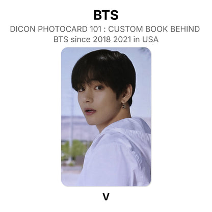 BTS DICON PHOTOCARD 101 : CUSTOM BOOK BEHIND BTS since 2018 2021 in USA virallinen Photocard