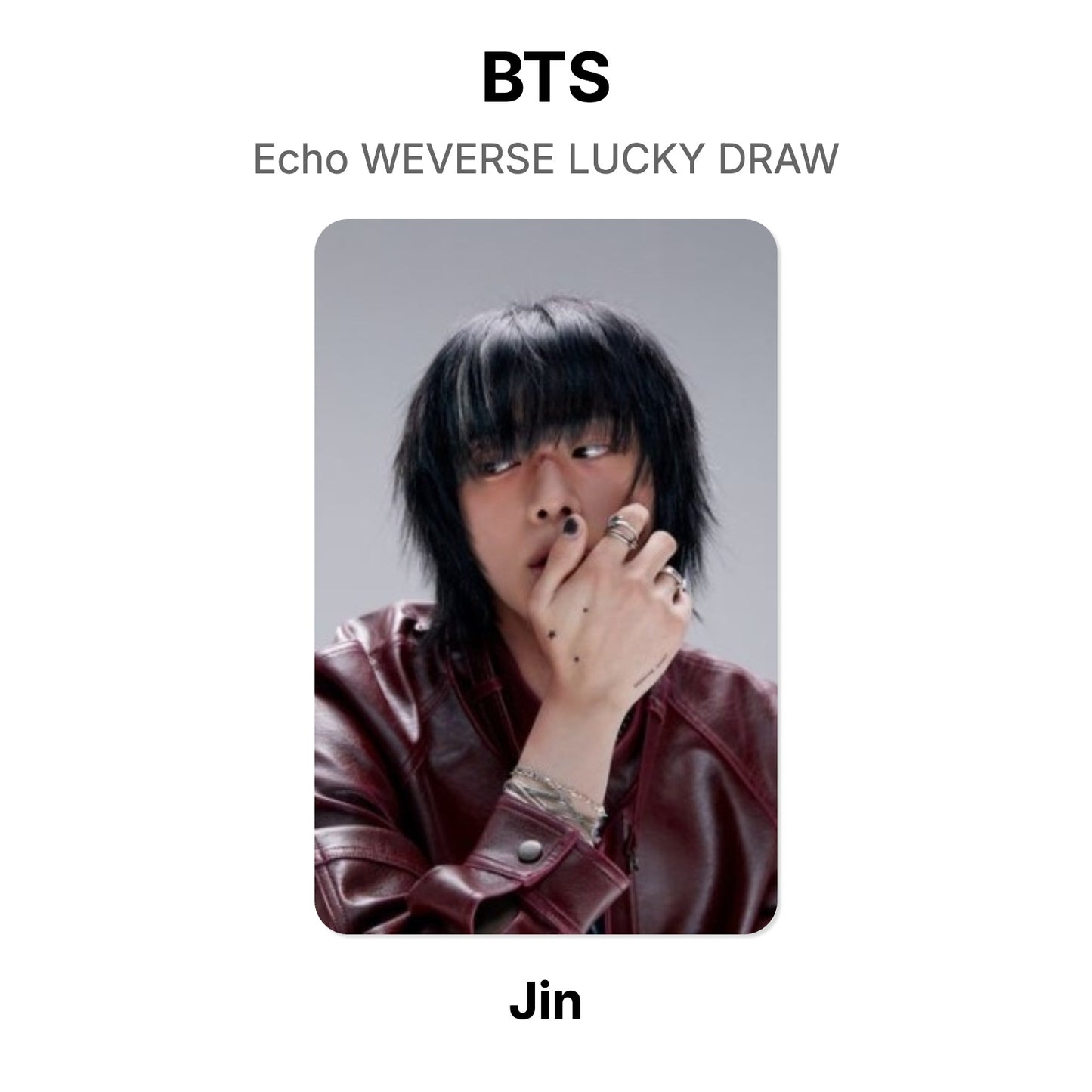 BTS Echo WEVERSE LUCKY DRAW Official Photocard