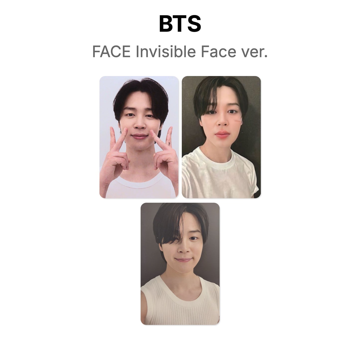 BTS FACE Invisible Face ver. Offizielle Photocard