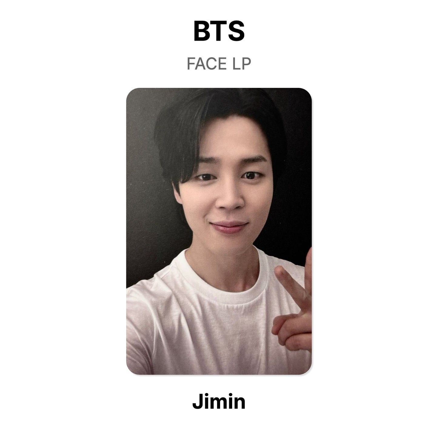 BTS FACE LP photocard oficial