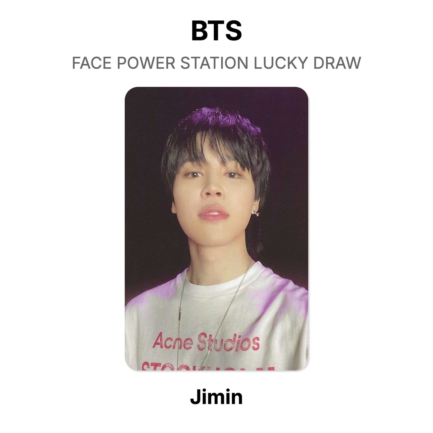 BTS FACE POWER STATION LUCKY DRAW photocard oficial