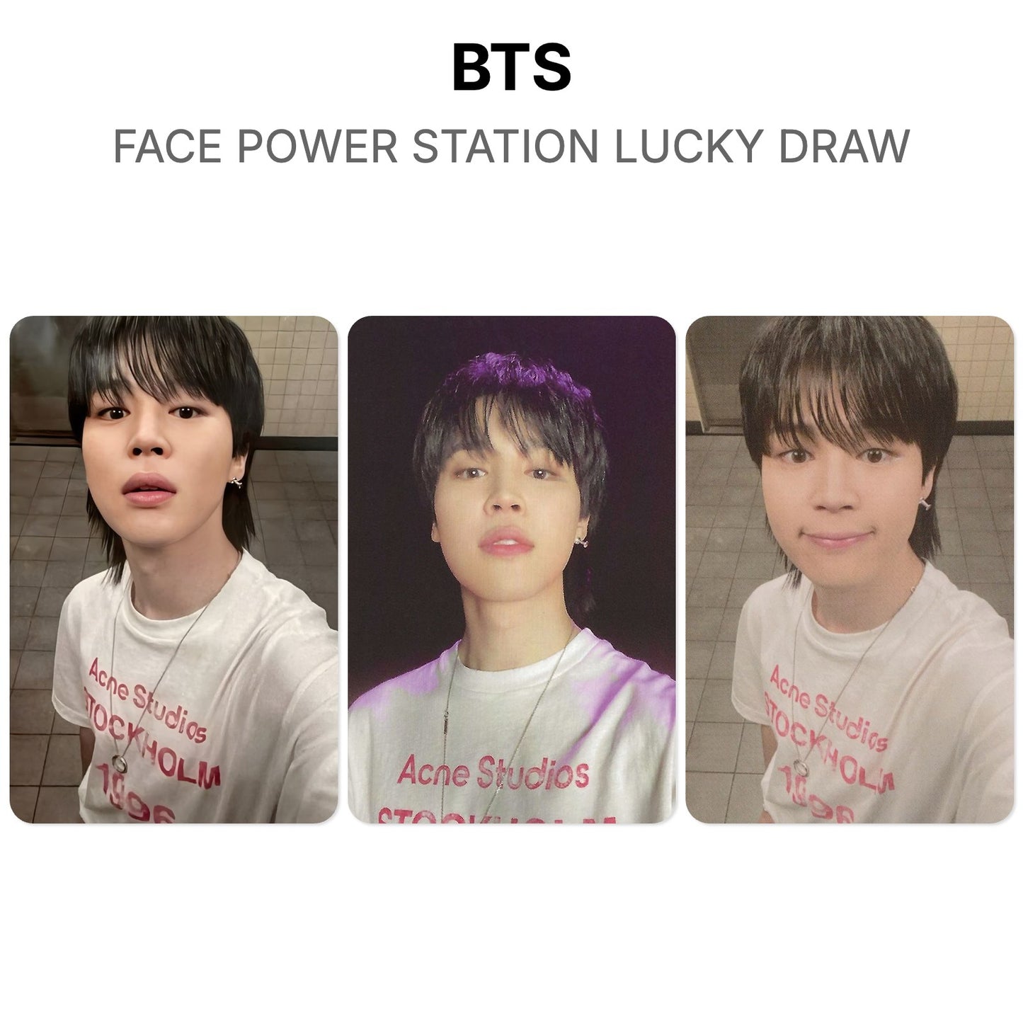 BTS FACE POWER STATION LUCKY DRAW photocard oficial
