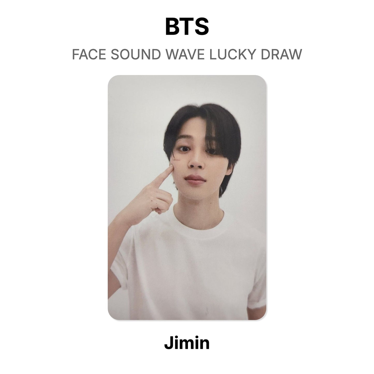 BTS FACE SOUND WAVE LUCKY DRAW photocard officielle
