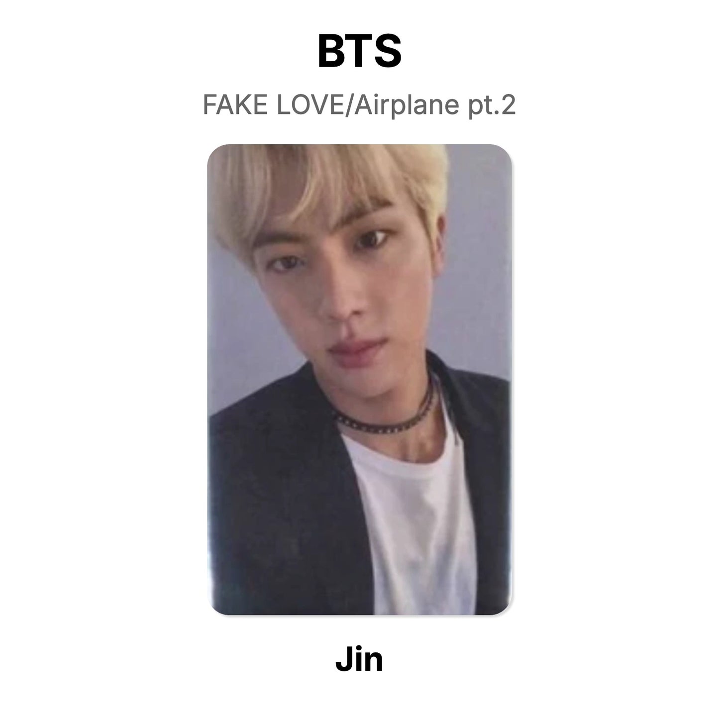 BTS FAKE LOVE/Airplane pt.2 Official Photocard