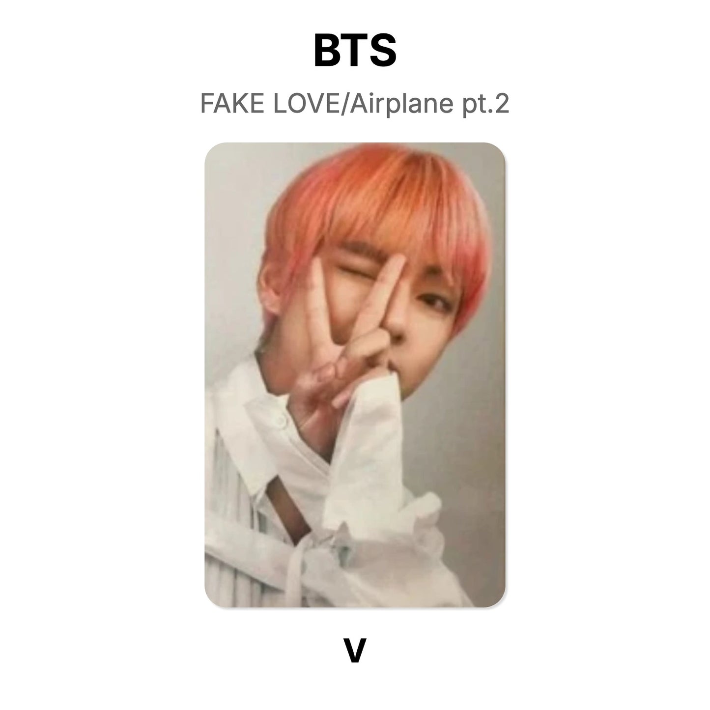 BTS FAKE LOVE/Airplane pt.2 Official Photocard