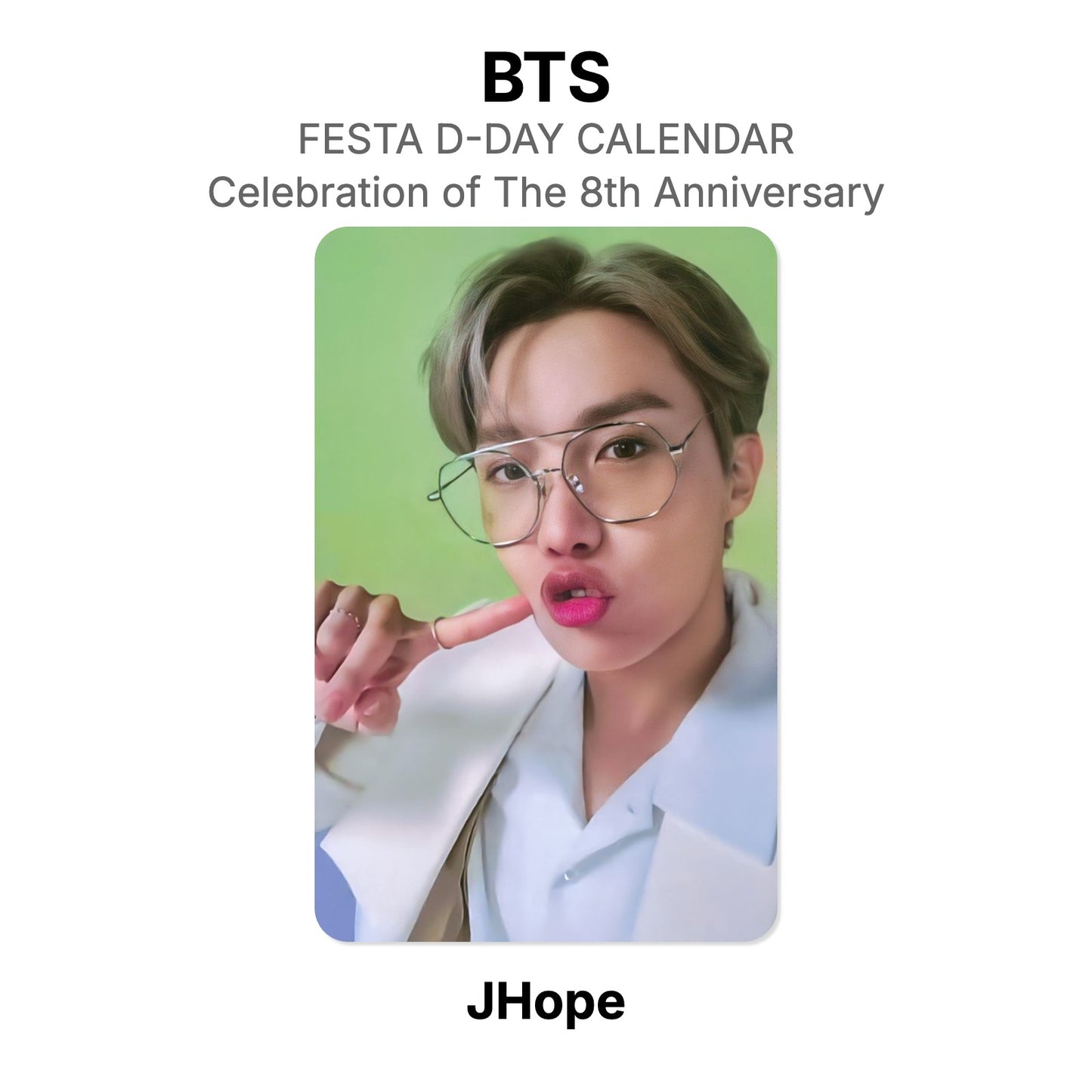 BTS FESTA D-DAY CALENDAR : Celebration of The 8th Anniversary photocard oficial