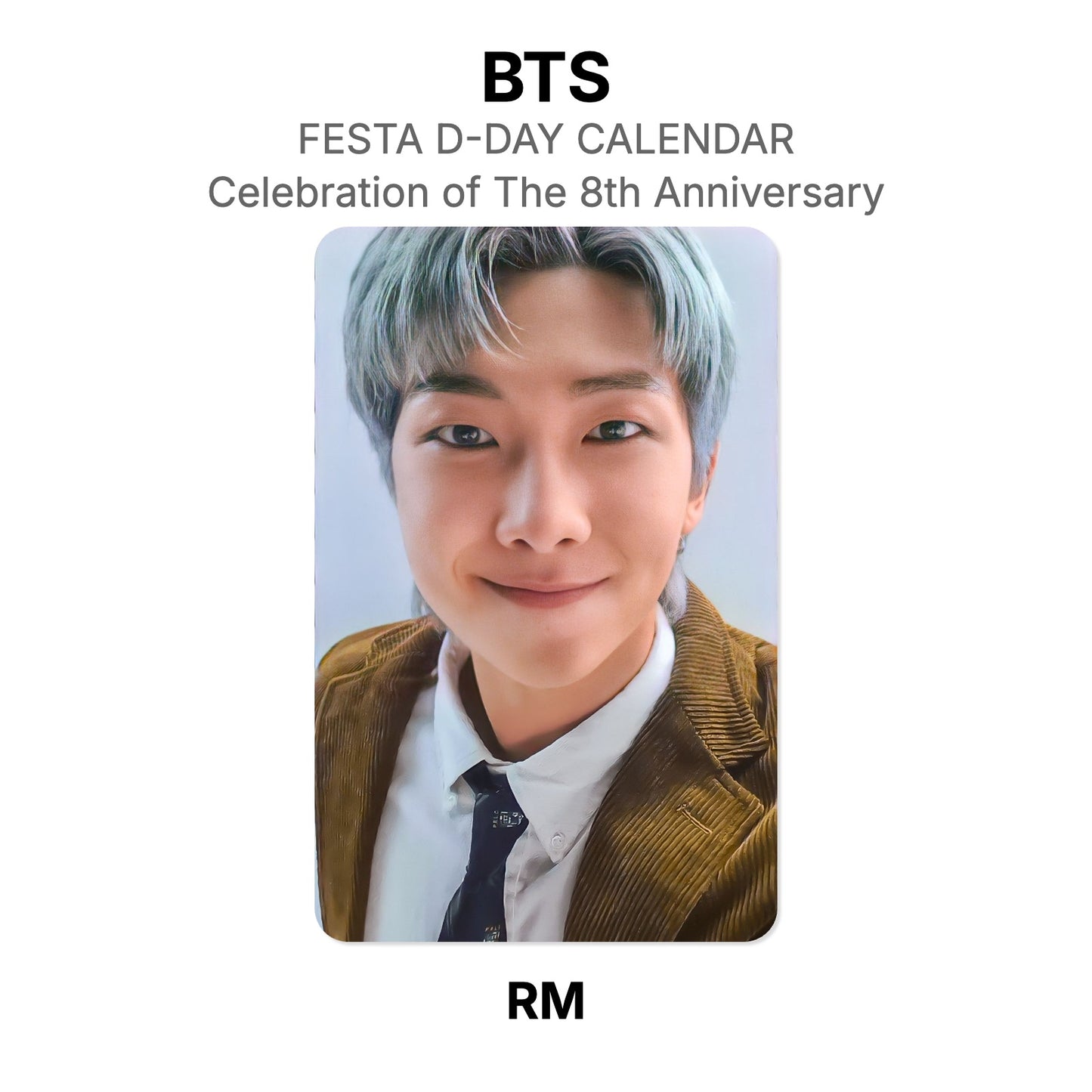 BTS FESTA D-DAY CALENDAR : Celebration of The 8th Anniversary photocard oficial