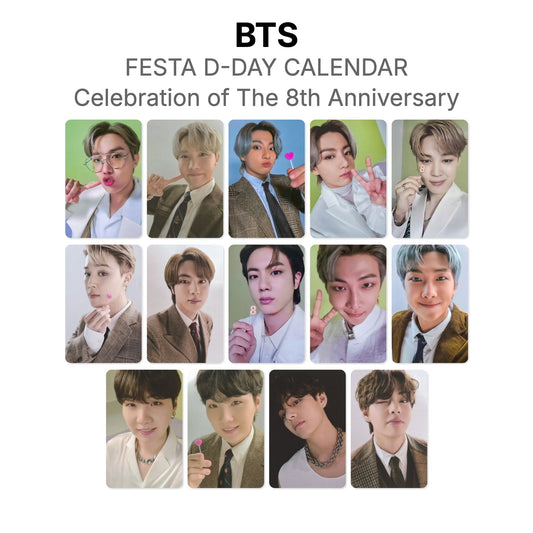 BTS FESTA D-DAY CALENDAR : Celebration of The 8th Anniversary photocard officielle