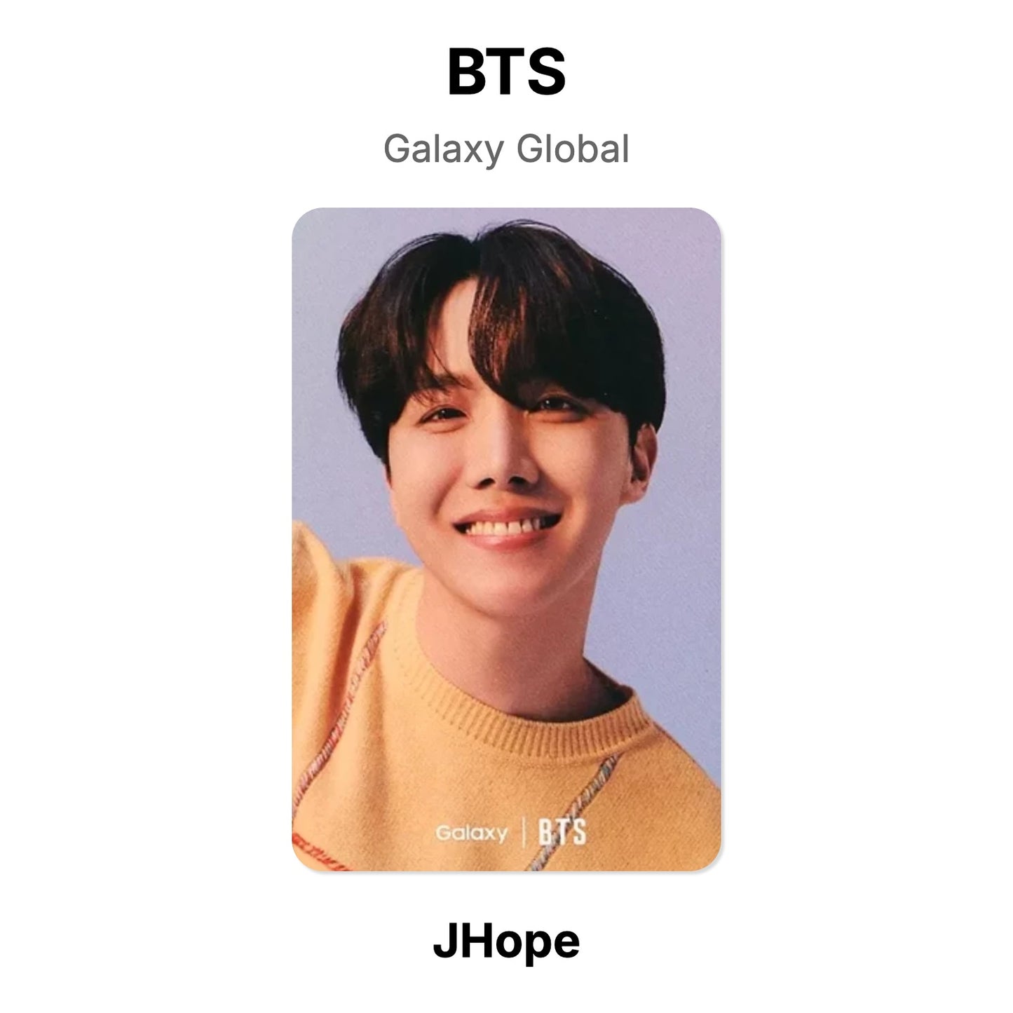 BTS Galaxy Global Offizielle Photocard
