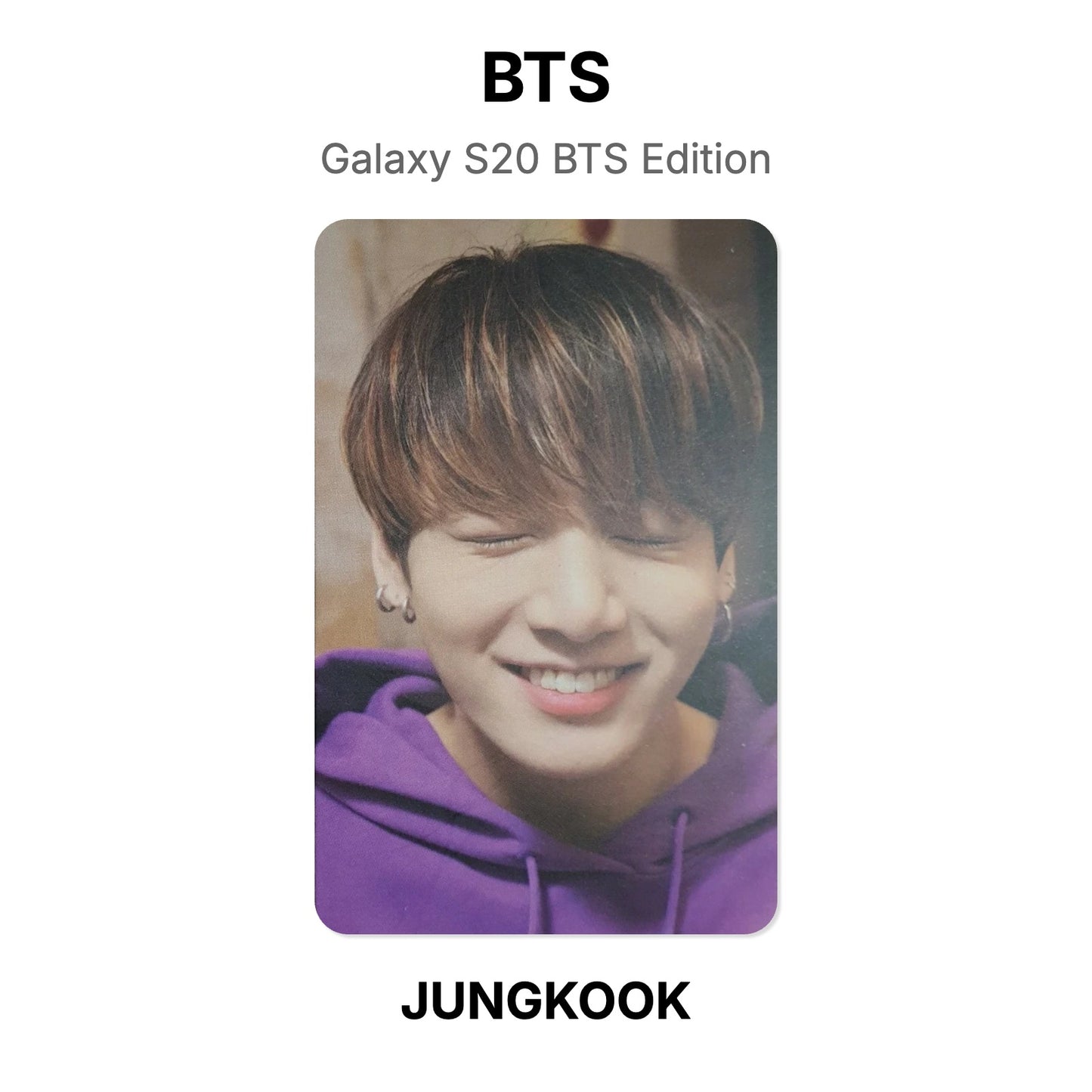 BTS Galaxy S20 BTS Edition photocard oficial