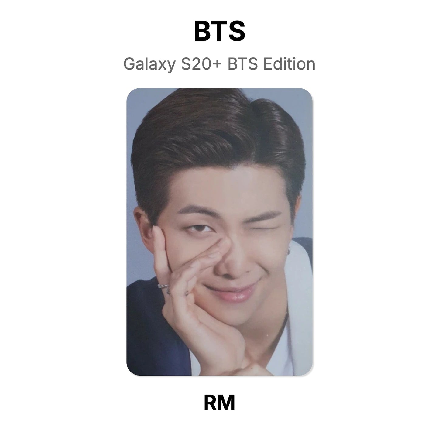 BTS Galaxy S20 BTS Edition photocard oficial