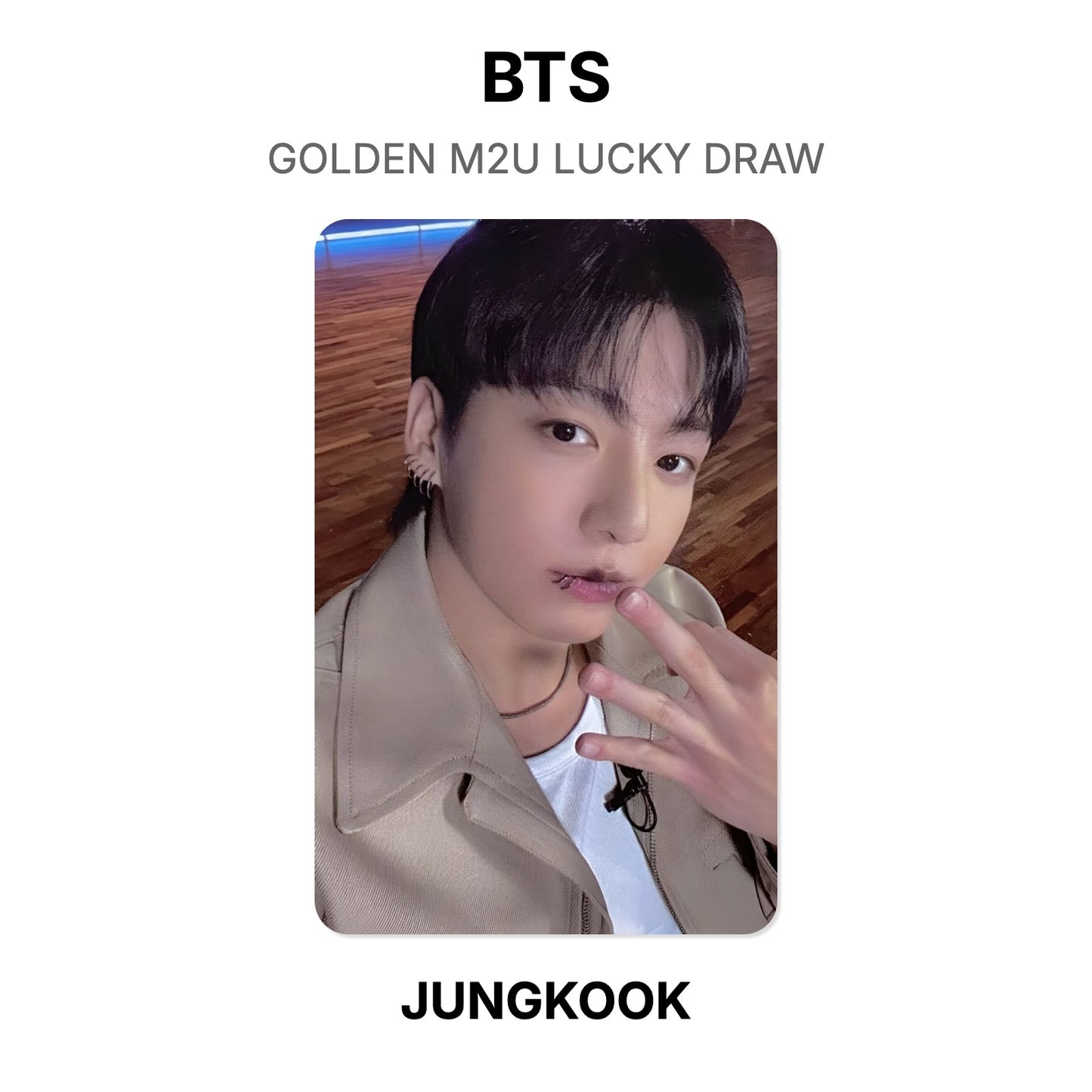 BTS GOLDEN M2U LUCKY DRAW Official Photocard