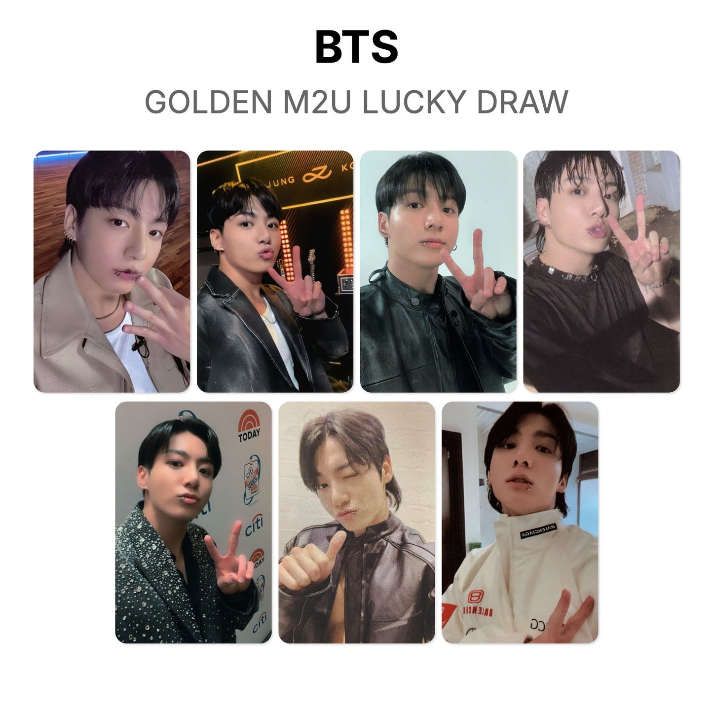 BTS GOLDEN M2U LUCKY DRAW Official Photocard