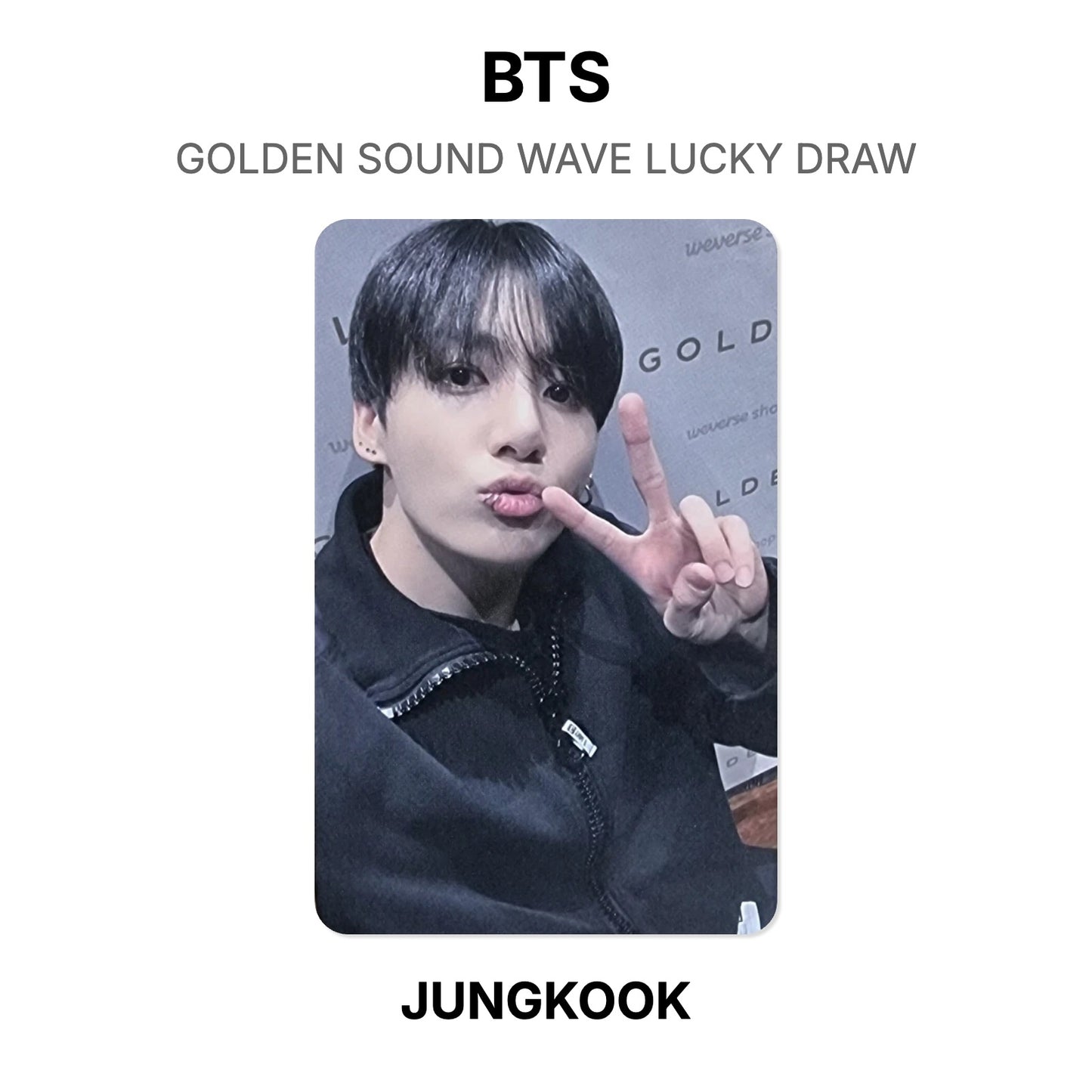BTS GOLDEN SOUND WAVE LUCKY DRAW Offizielle Photocard