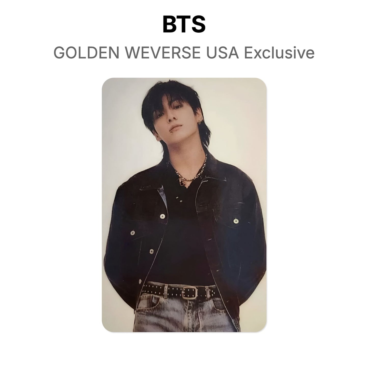 BTS GOLDEN WEVERSE USA Exclusive photocard officielle