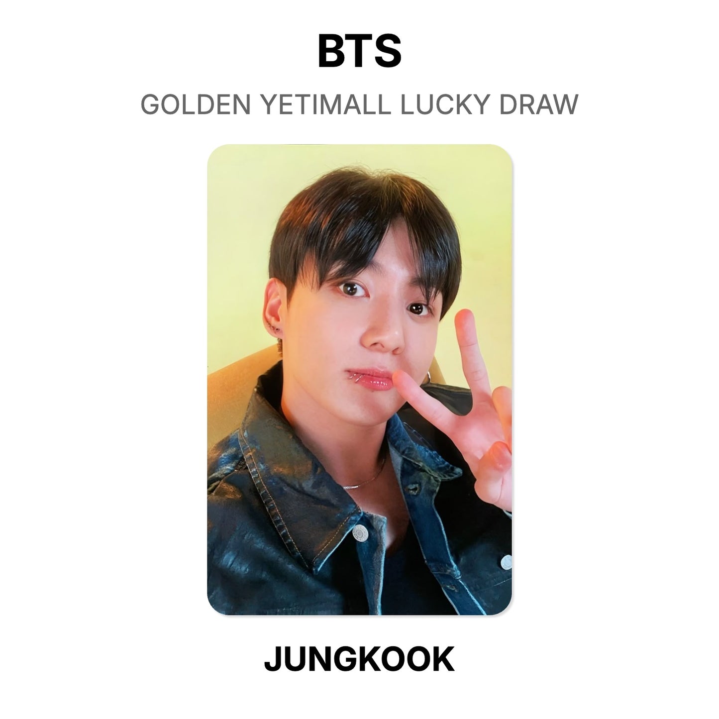 BTS GOLDEN YETIMALL LUCKY DRAW Official Photocard
