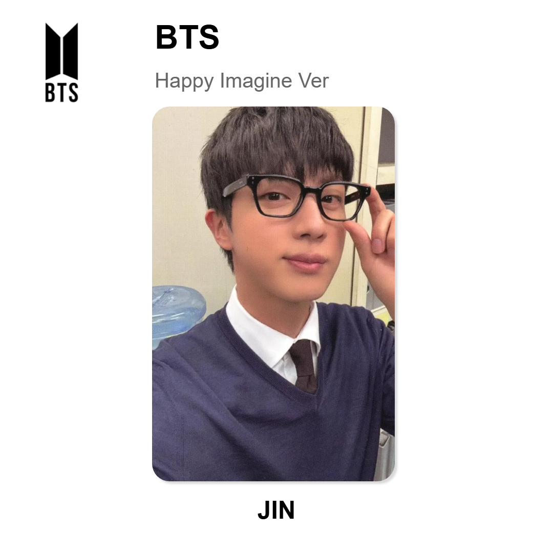 BTS Happy Imagine Ver. официальная фотокарта