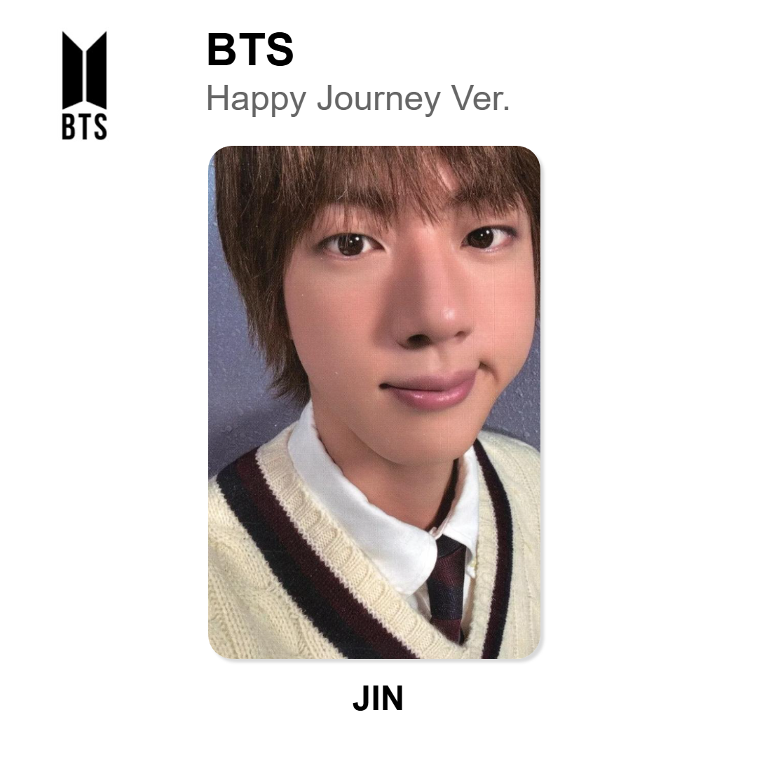 BTS Happy Journey Ver. photocard officielle