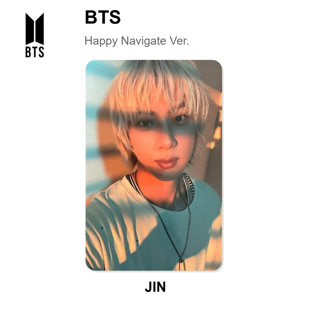 BTS Happy Navigate Ver. Official Photocard