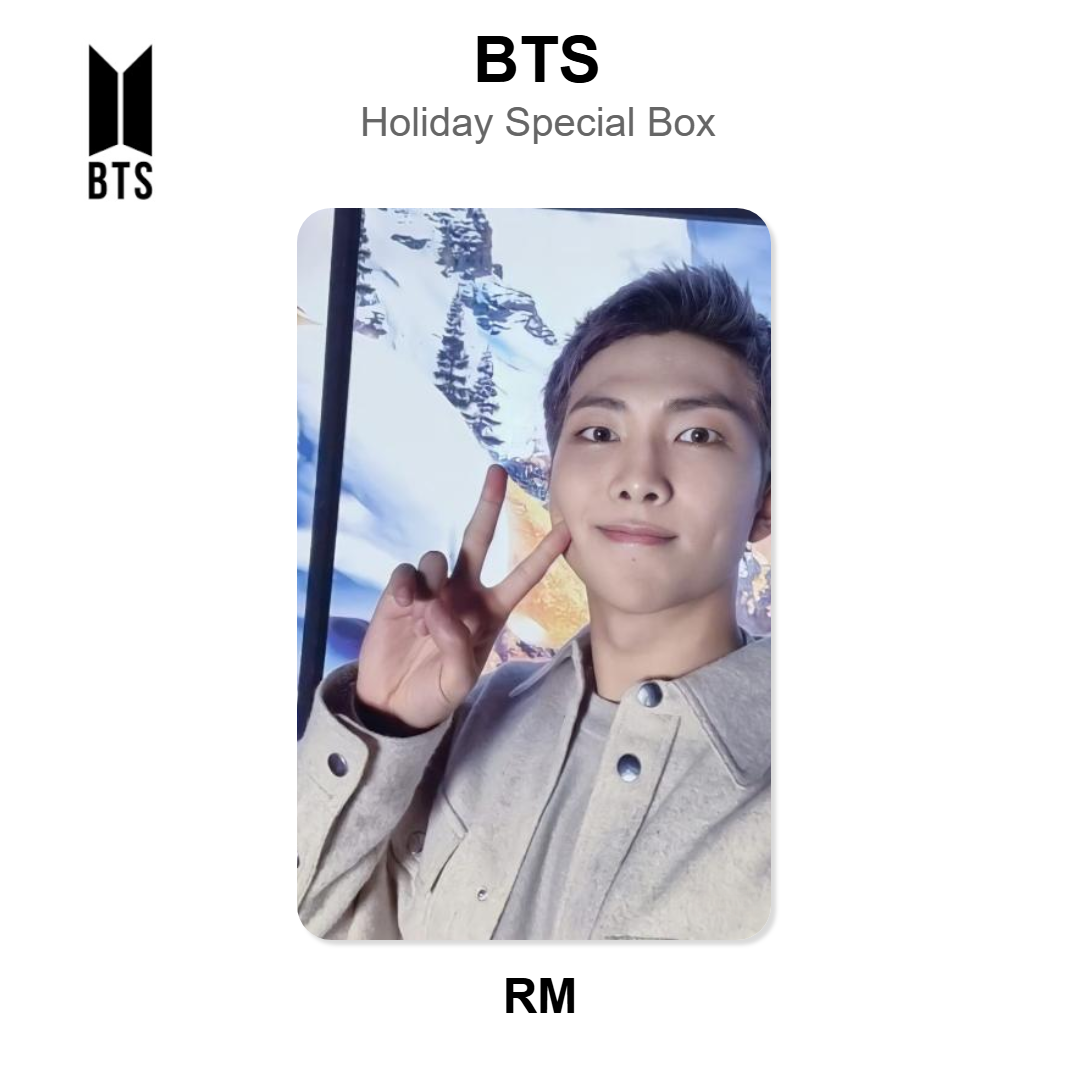 BTS Holiday Special Box Official Photocard