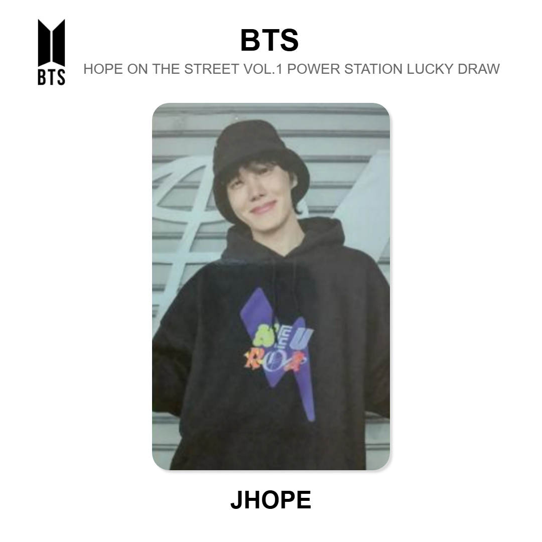 BTS HOPE ON THE STREET VOL.1 POWER STATION LUCKY DRAW photocard oficial