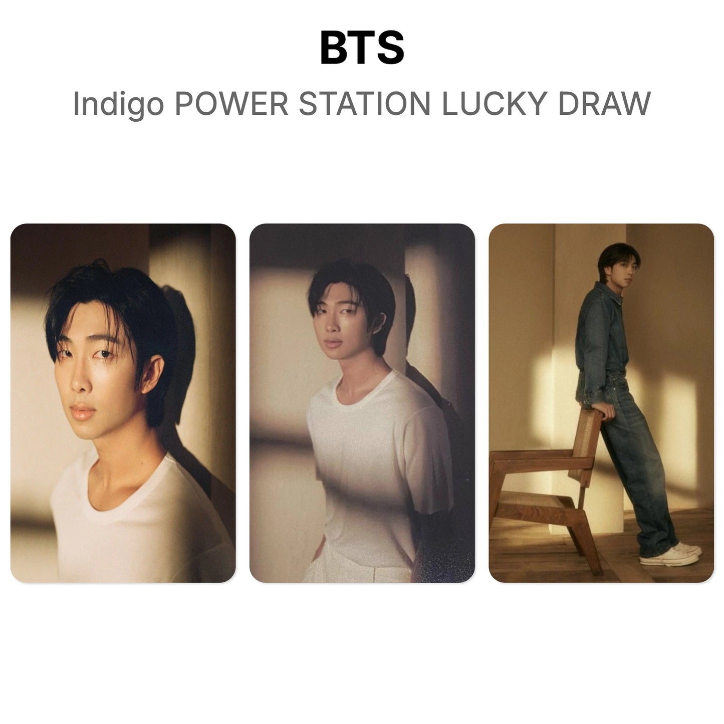 BTS Indigo POWER STATION LUCKY DRAW photocard officielle