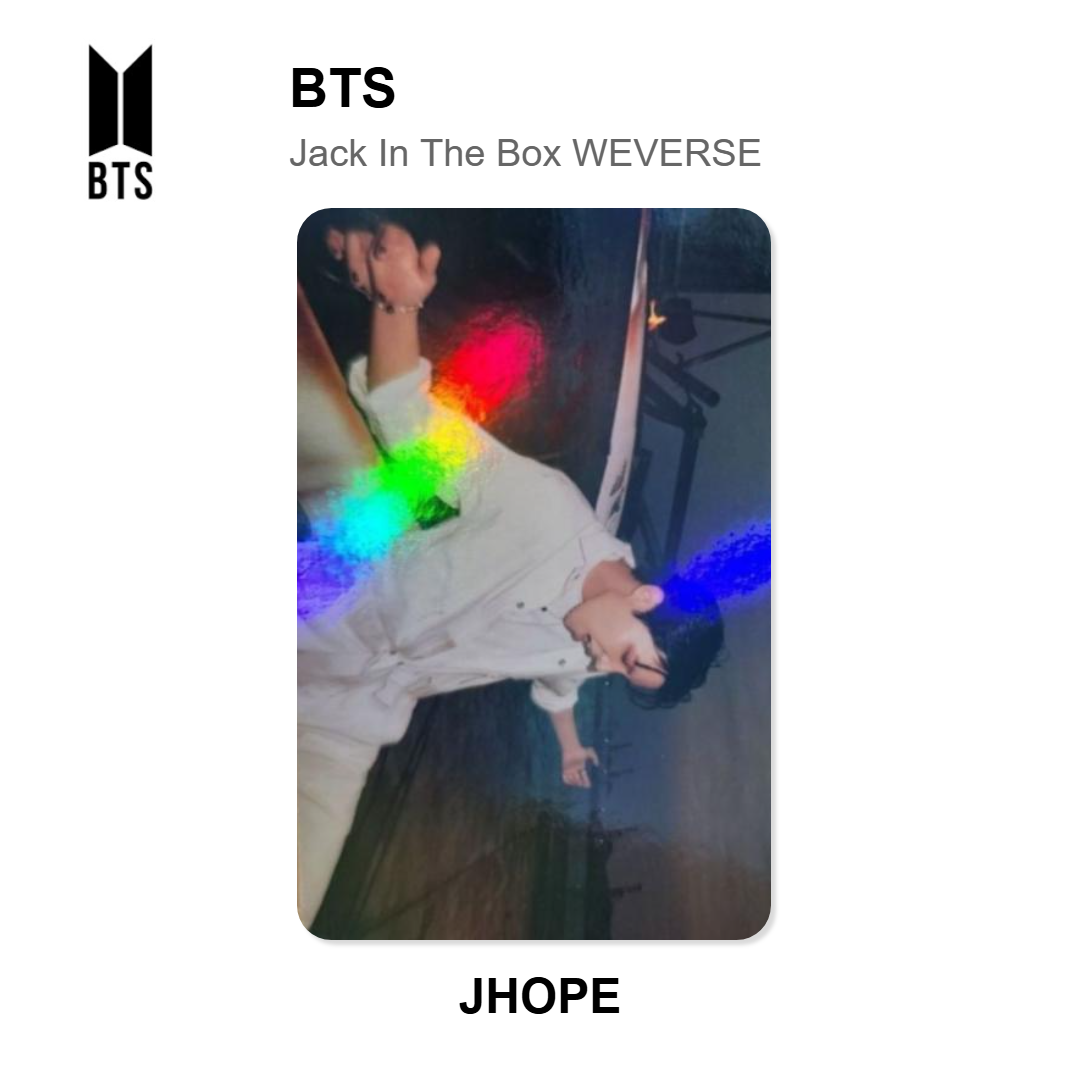 BTS Jack In The Box WEVERSE Offizielle Photocard