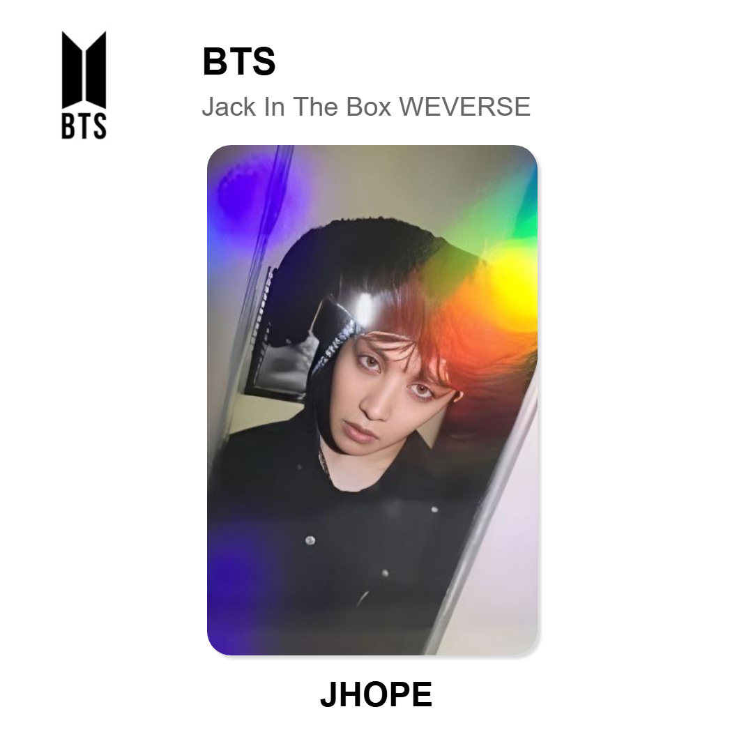 BTS Jack In The Box WEVERSE Offizielle Photocard