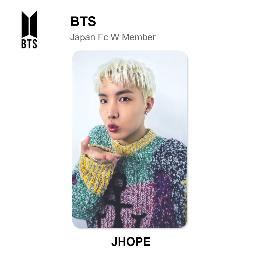 BTS Japan Fc W Member photocard ufficiale