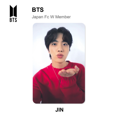 BTS Japan Fc W Member photocard ufficiale