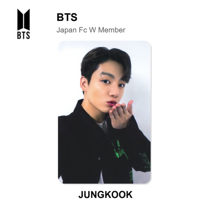 BTS Japan Fc W Member photocard ufficiale