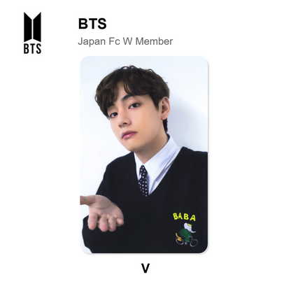 BTS Japan Fc W Member photocard ufficiale