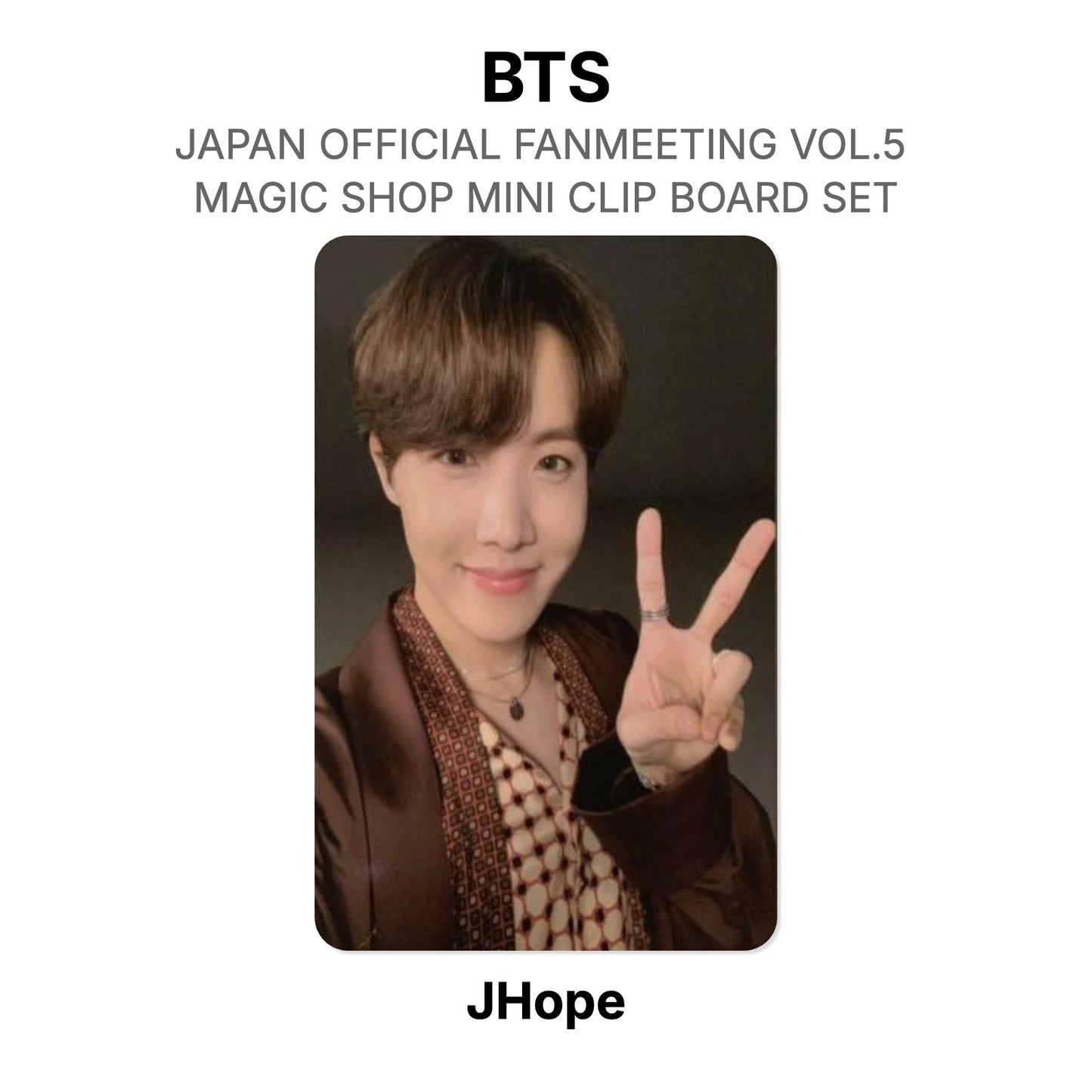 BTS JAPAN OFFICIAL FANMEETING VOL.5 MAGIC SHOP MINI CLIP BOARD SET photocard officielle
