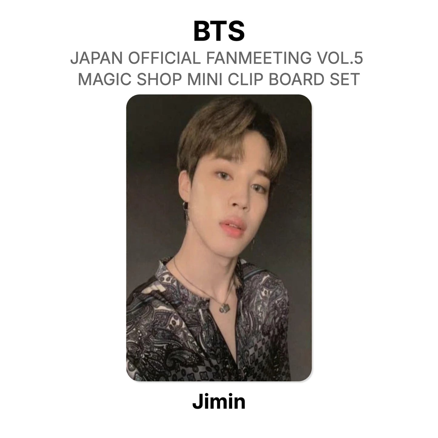 BTS JAPAN OFFICIAL FANMEETING VOL.5 MAGIC SHOP MINI CLIP BOARD SET photocard officielle