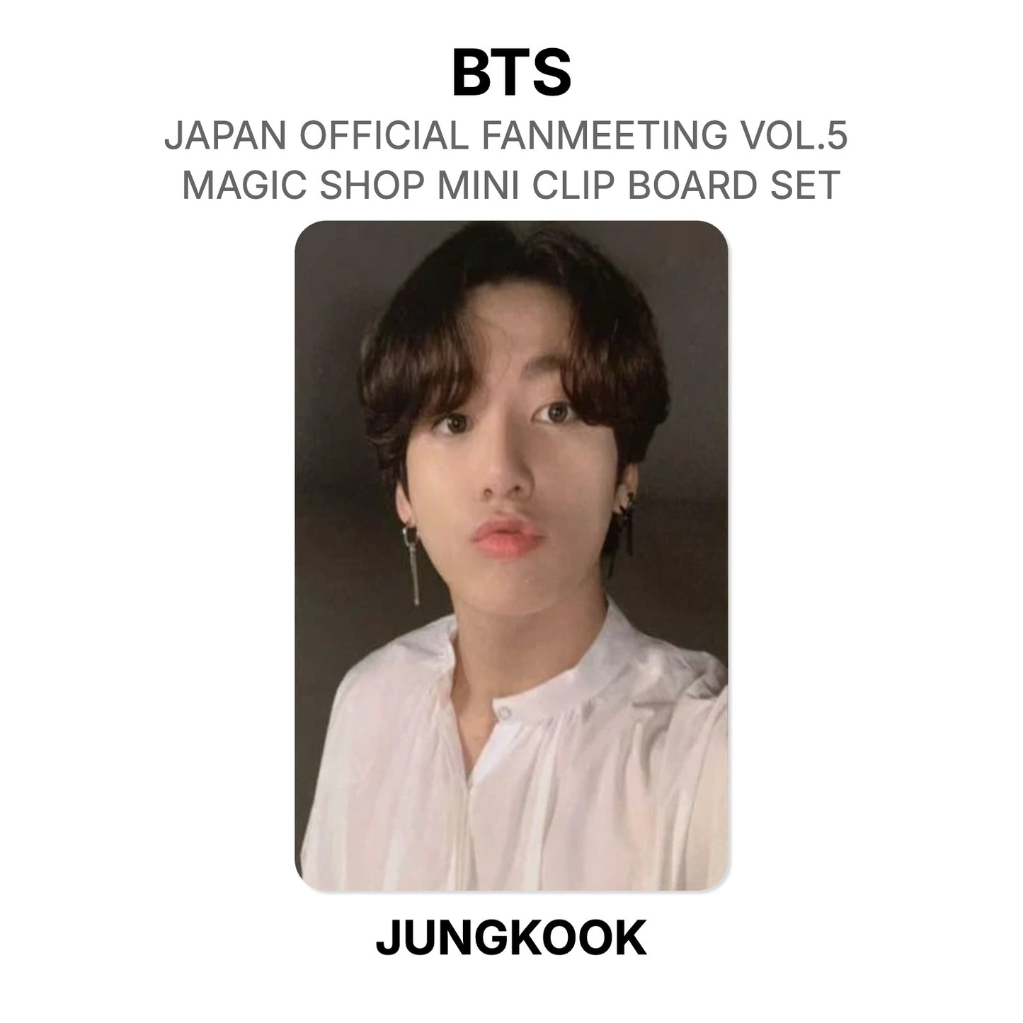 BTS JAPAN OFFICIAL FANMEETING VOL.5 MAGIC SHOP MINI CLIP BOARD SET photocard officielle
