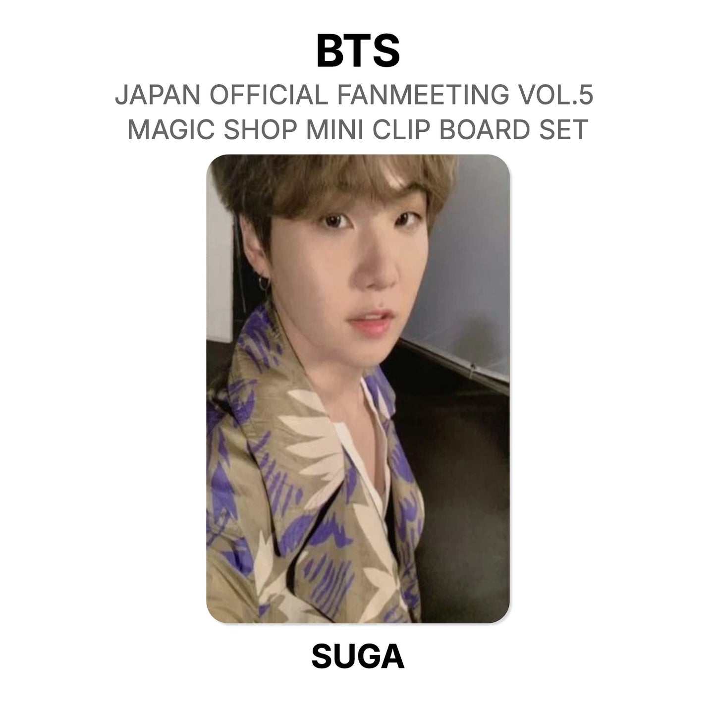 BTS JAPAN OFFICIAL FANMEETING VOL.5 MAGIC SHOP MINI CLIP BOARD SET photocard officielle