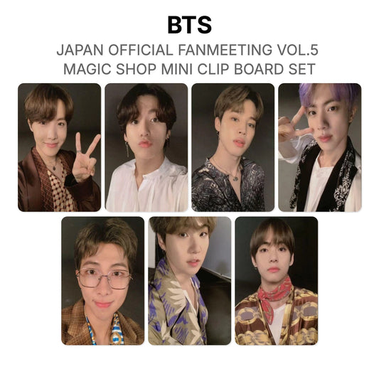 BTS JAPAN OFFICIAL FANMEETING VOL.5 MAGIC SHOP MINI CLIP BOARD SET официальная фотокарта