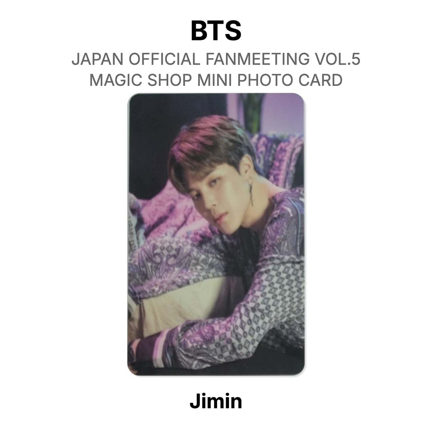 BTS JAPAN OFFICIAL FANMEETING VOL.5 MAGIC SHOP MINI PHOTO CARD Offizielle Photocard