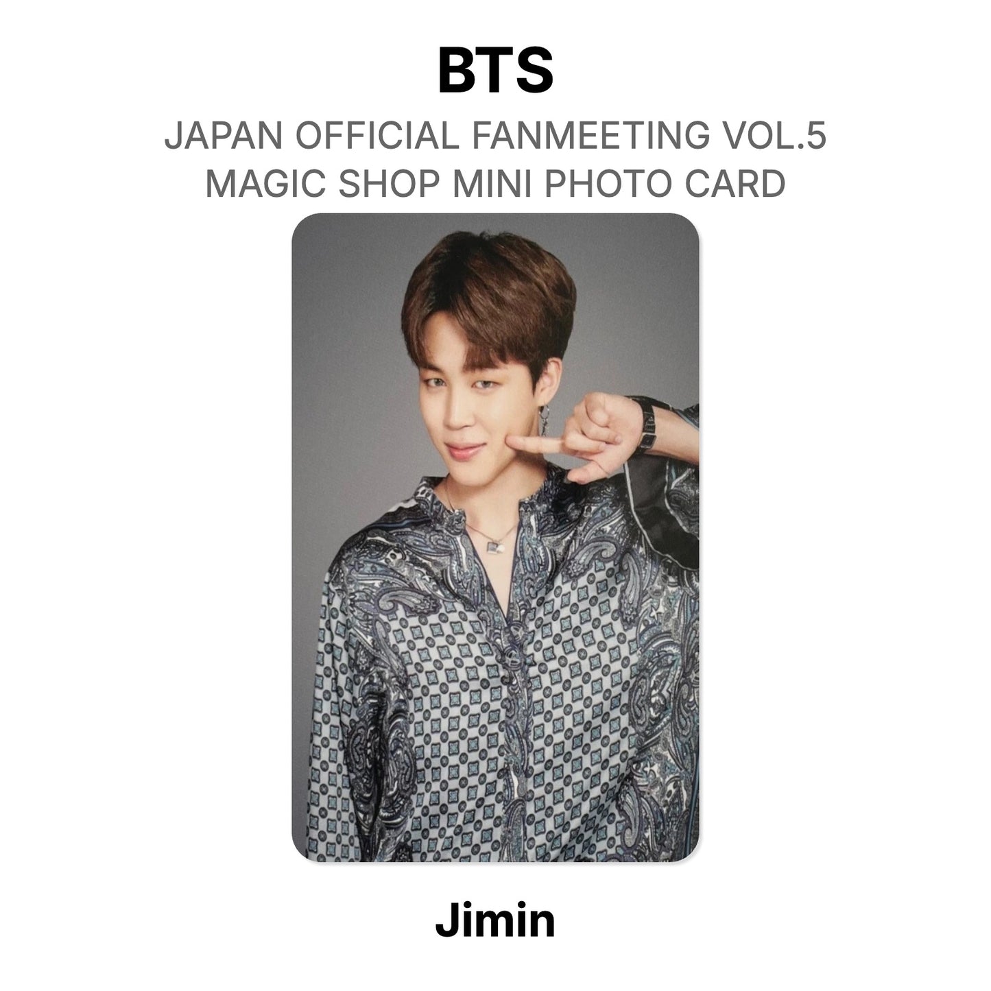 BTS JAPAN OFFICIAL FANMEETING VOL.5 MAGIC SHOP MINI PHOTO CARD Offizielle Photocard
