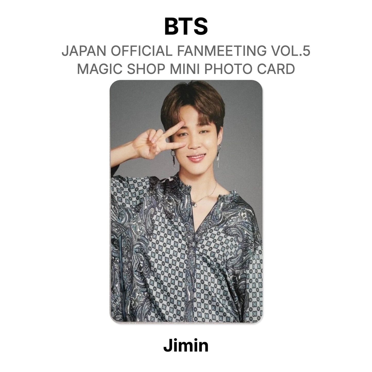BTS JAPAN OFFICIAL FANMEETING VOL.5 MAGIC SHOP MINI PHOTO CARD Offizielle Photocard