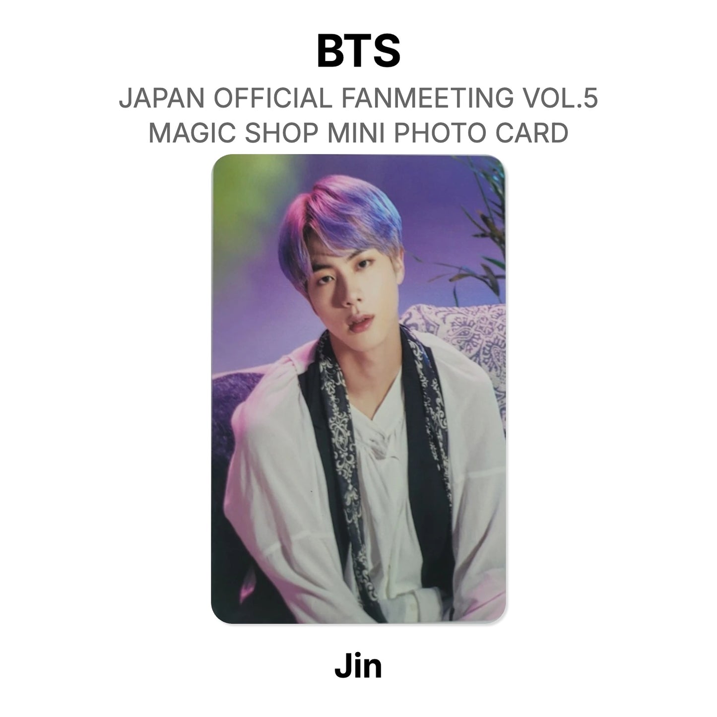BTS JAPAN OFFICIAL FANMEETING VOL.5 MAGIC SHOP MINI PHOTO CARD Offizielle Photocard