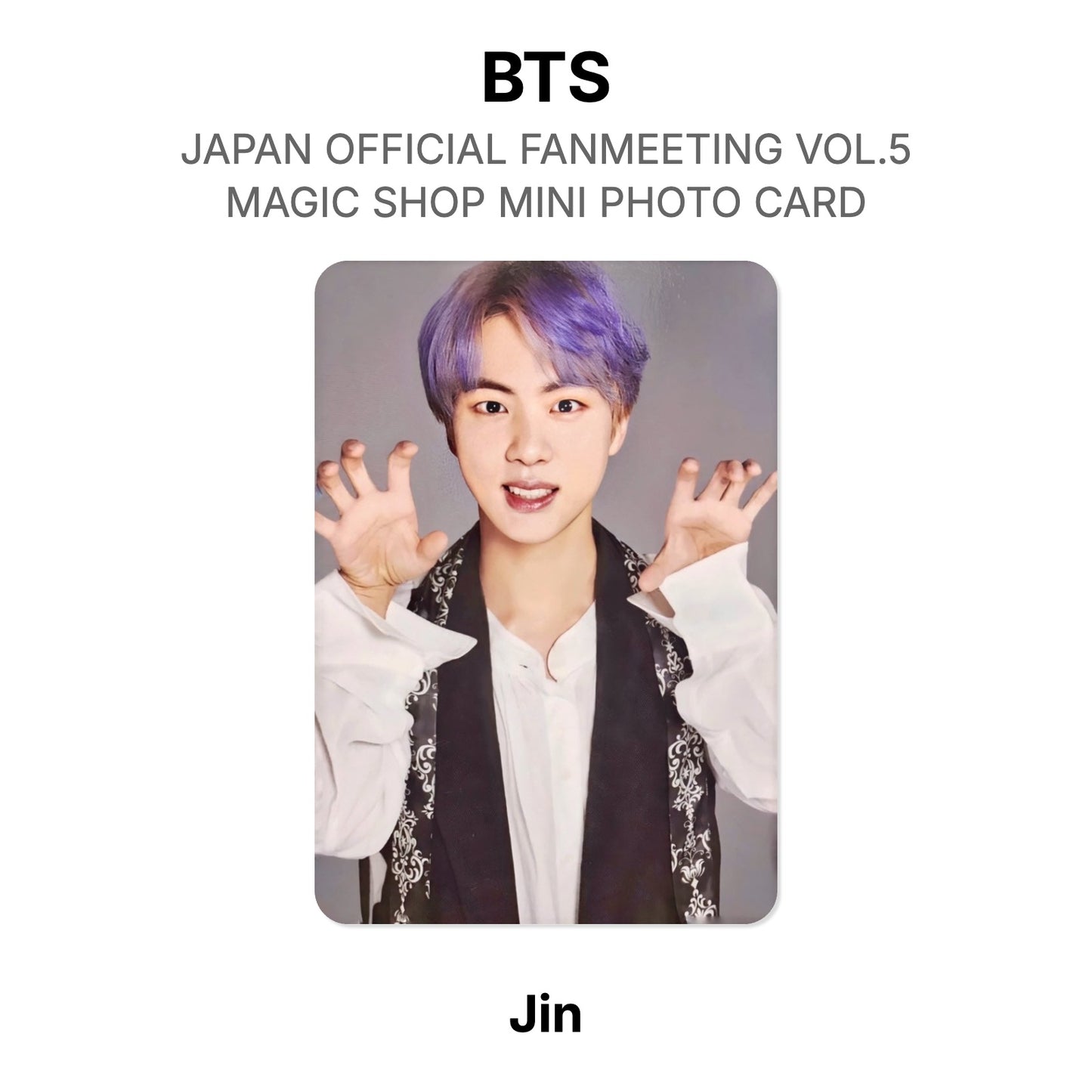 BTS JAPAN OFFICIAL FANMEETING VOL.5 MAGIC SHOP MINI PHOTO CARD Offizielle Photocard