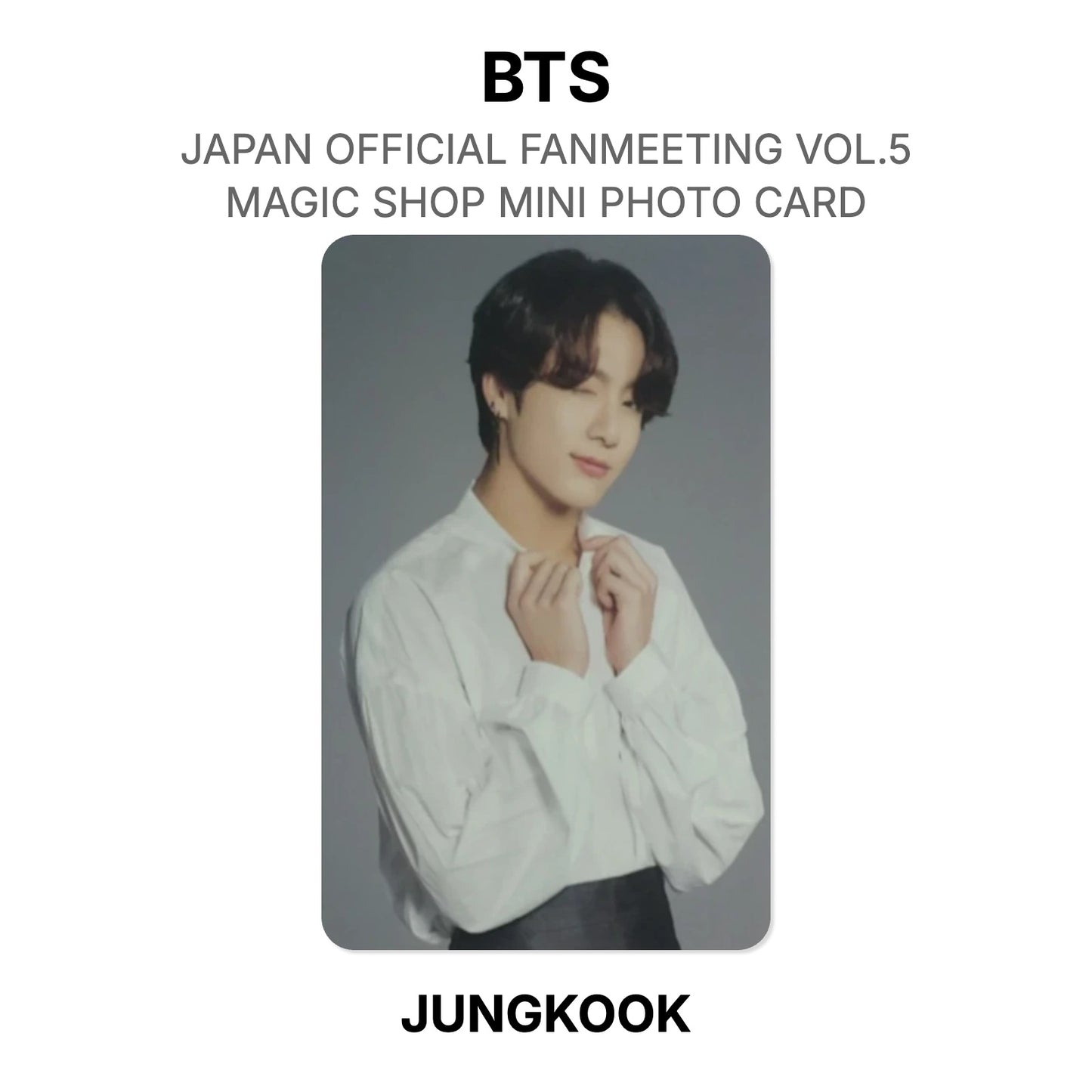 BTS JAPAN OFFICIAL FANMEETING VOL.5 MAGIC SHOP MINI PHOTO CARD Offizielle Photocard